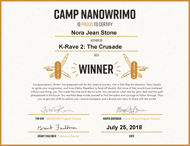 2018 Win-Cert-CampNaNo